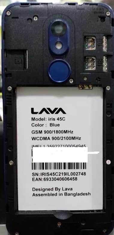 Lava iris 45C LN9821 Flash File