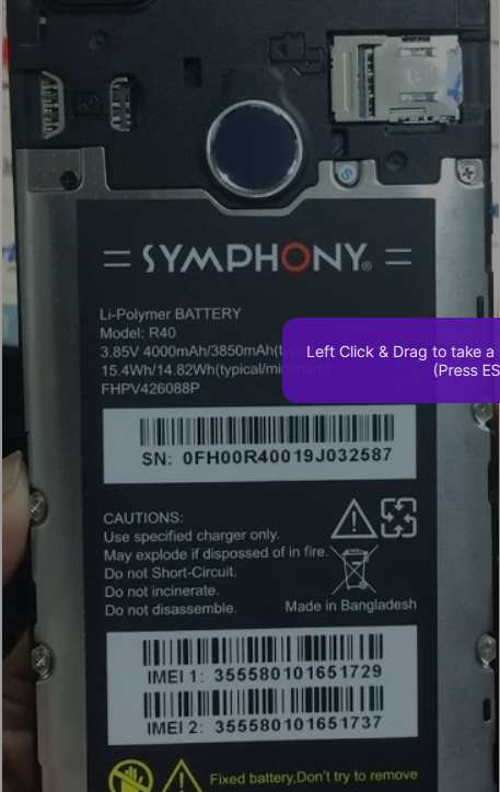Symphony R40 Flash File