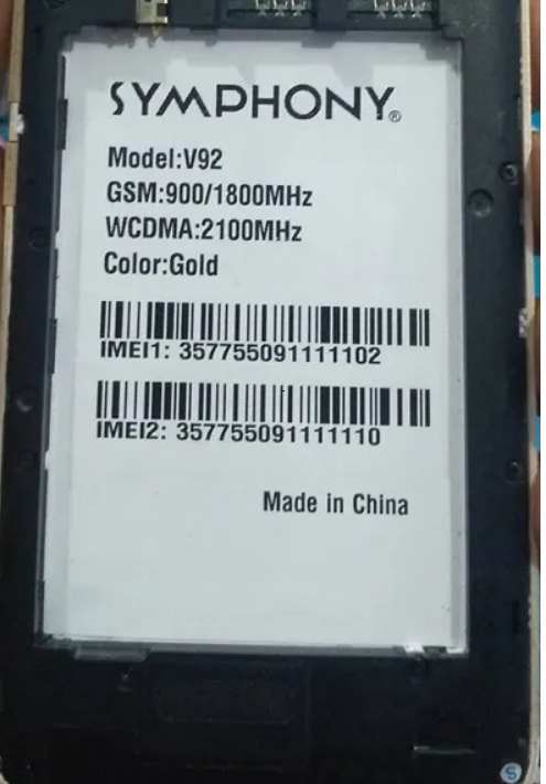 Symphony V92 Flash File