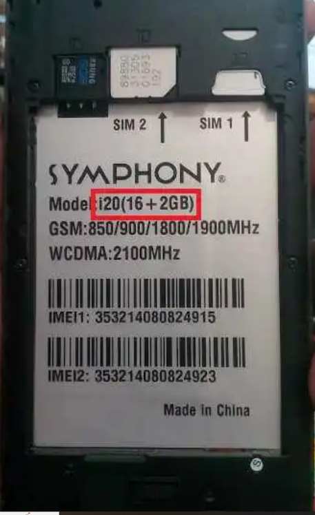 Symphony i20 Flash File