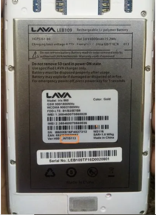 Lava Iris 860 Flash File