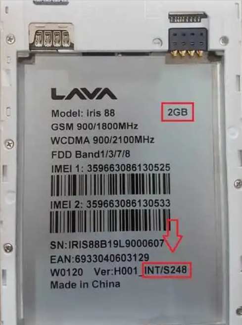 Lava iris 88 Flash File