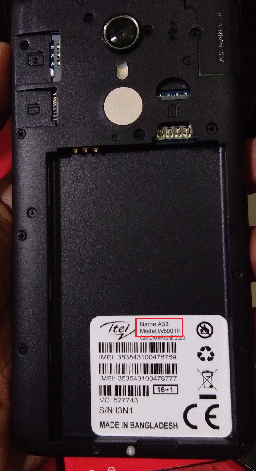 itel A33 W5001P Flash File